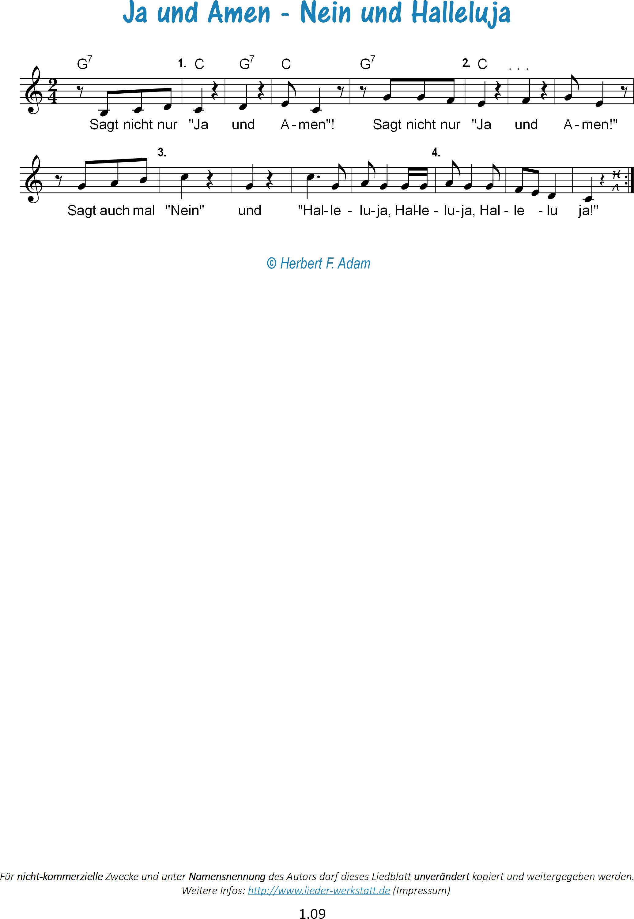 1.09 Sag nicht nur Ja und Amen   Nein und Halleluja