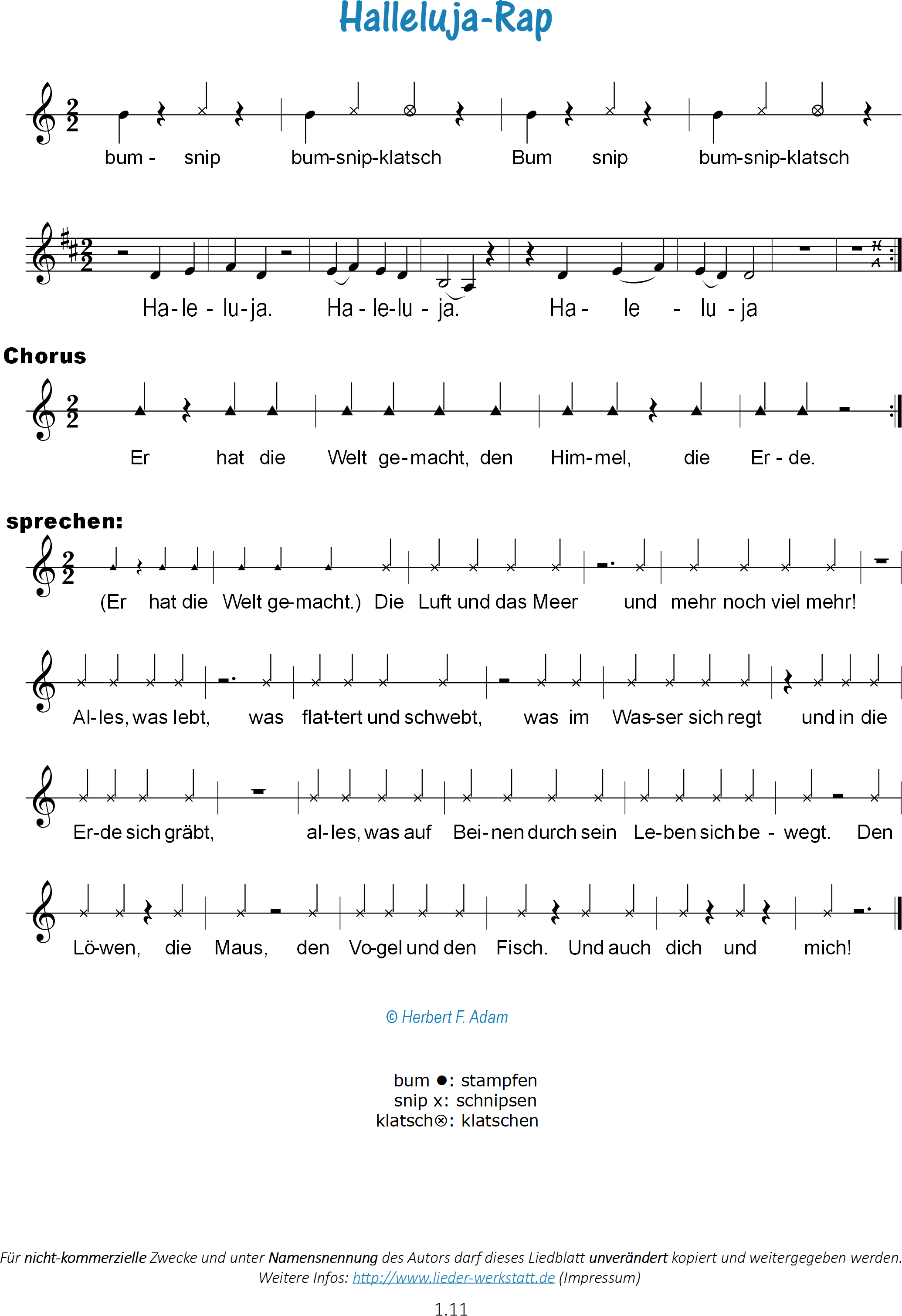 1.11 Halleluja Rap mit bodypercussion